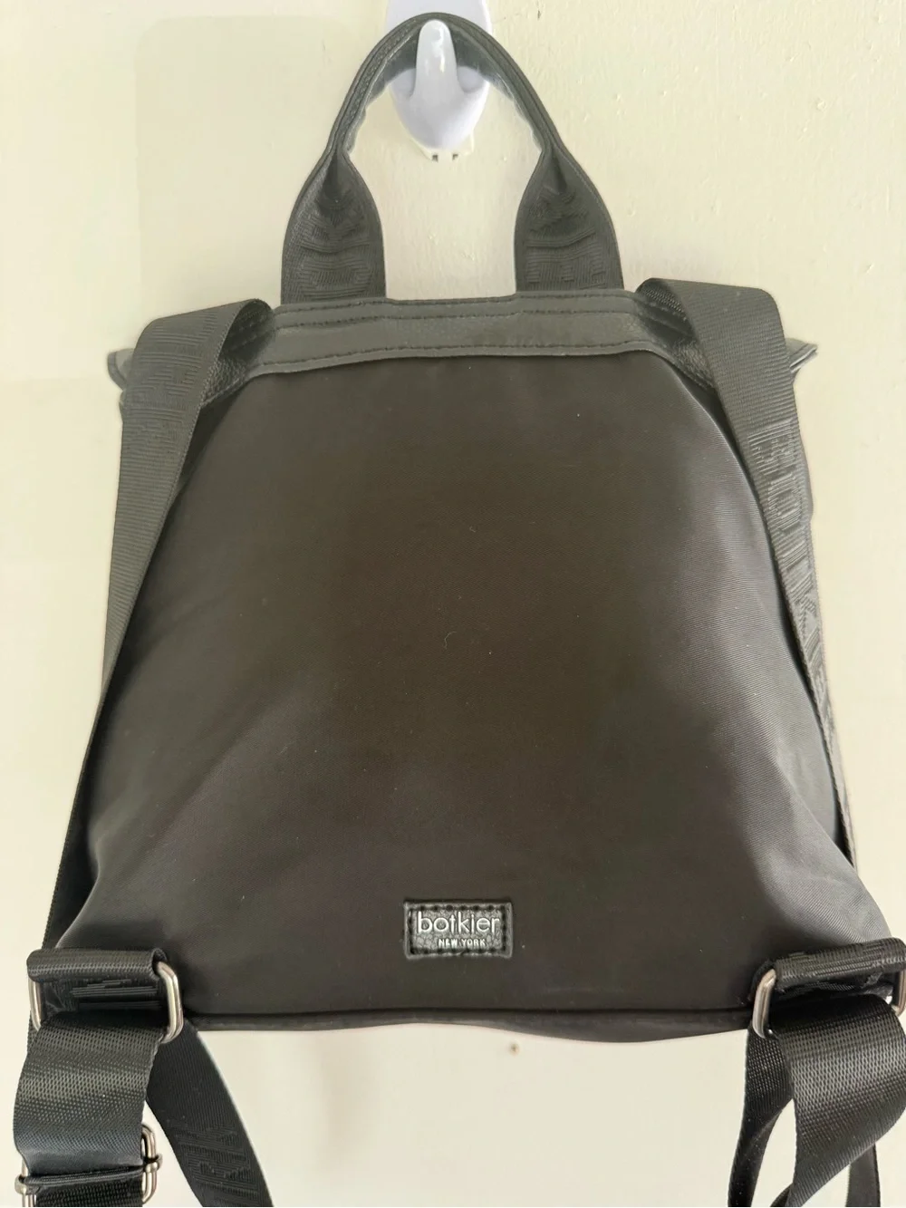 Botkier New York Black Nylon Leather Backpack